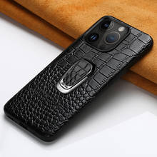 Genuine Leather Phone Case for Apple iPhone 13 Pro Max 12 Mini 11 12 Pro Max X XS Max XR 6 6s 7 8 plus 5S SE 2020 Magnetic Cover 2024 - купить недорого