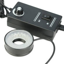 Microscópio de led de pequeno diâmetro com 42/28mm, fonte de luz, 3.8w, 40 leds, anel de luz de microscópio com tampa fosca de alta classe 2024 - compre barato