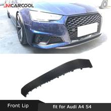 For Audi A4 Sline Sport S4 Sedan 4 Door 2018 2019 Dry Carbon Fiber Front Bumper Lip Chin Spoiler FRP Prime Head Guard Car Style 2024 - buy cheap