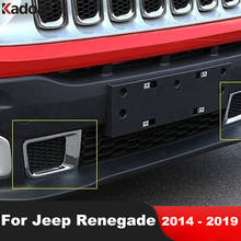 For Jeep Renegade 2014-2017 2018 2019 Chrome Front Bumper Lower Grill Grille Mesh Air Vent Cover Trim Insert Sticker Car Styling 2024 - buy cheap