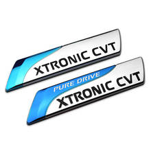 1 PCS 3D Pure Drive XTRONIC CVT Refitting Emblem Badge Blue Silver Tail car Stickers for Tenna Tiida Sunny Car Styling 2024 - buy cheap