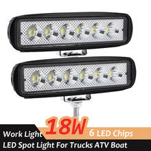 Car LED Work Light Bar 6 LED Light Bar Offroad Spot Work Light 18W Led Working Lights Car Accessories For Truck SUV 2024 - buy cheap