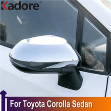 For Toyota Corolla Sedan 2019 2020 2021 Carbon Fiber Chrome Side Door Rearview Mirror Cover Trim Protection Cap Car Accessories 2024 - buy cheap