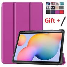 2022 2020 New Galaxy Tab S6 Lite Case with Pencil Holder Tri-Fold Case Cover for Galaxy Tab S6 Lite 10.4 inch SM-P610 P615 P613 2024 - buy cheap