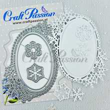 New Design Metal Cutting Dies cut Winter oval frame decoration Scrapbooking Album Paper DIY Card Craft Embossing 2024 - buy cheap