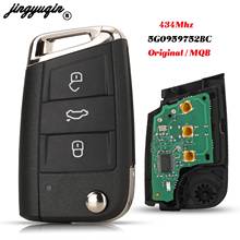 Jingyuqin-mando a distancia inteligente para coche, llave Original sin llave Go para VW Gof7, Lamando B8, variante FOB, 3 botones, 434Mhz, MQB con hoja 5G0959752BC 2024 - compra barato
