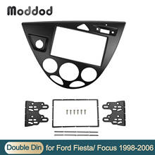 Panel estéreo doble de 2 Din para Ford Focus Fiesta Fascia, Radio, DVD, Marco, CD, GPS, reacondicionamiento, Kit de moldura de instalación 2024 - compra barato