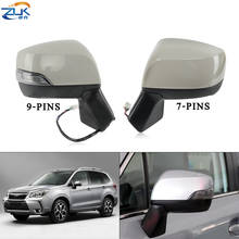 ZUK Outside Rearview Mirror Rear View Mirror Assy For Subaru Forester 2013 2014 2015 2016 2017 LED Light + Heated + Auto Folding 2024 - buy cheap