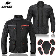 LYSCHY 2019 Men's Winter Cold-proof Motorcycle Jacket Pants  Detachable Motorbike Motocross Jacket Full Body Protective M-5XL 2024 - buy cheap