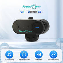 Переговорное устройство FreedConn TCOM VB 800m, Bluetooth, для мотоциклетного шлема, с FM-радио, T-COM VB 2024 - купить недорого
