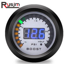 Medidor de Turbo Digital PSI, voltímetro, 2 ", 52mm, Universal, 12V, LED, lente de humo, kit de carreras 2024 - compra barato