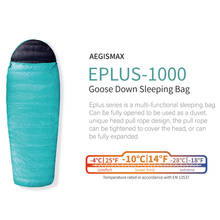 Aegismax eplus 1000 adulto acampamento ao ar livre 800fp ganso branco para baixo tipo envelope splicable saco de dormir 2024 - compre barato