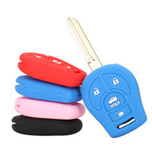 jingyuqin 10pcs Silicone Remote Car key Case Cover Fob For Nissan Maxima Versa Altima Sentra Tiida Armada Holder Case 4 Buttons 2024 - buy cheap