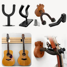 Suporte de parede para guitarra, de madeira, gancho ajustável, para baixo, banjolele, ukulele, suporte de parede 2024 - compre barato