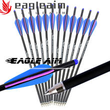 12 PCS OD:8.8mm Bow Arrows with 4" Rubber farthers Carbon Arrows 400 Archery Hunting Crossbows Bolts 2024 - buy cheap