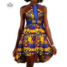 Mulheres africanas roupas dashiki bazin riche mini vestido tradicional impressão retalhos vestido para senhora vestido sem mangas wy7323 2024 - compre barato