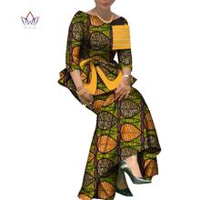 Roupa tradicional africana para as mulheres dashiki outono vestido feminino bodycon plus size festa de noite algodão vestidos vintage wy8519 2024 - compre barato