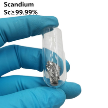 1 gramos escandio Sc 4N de alta pureza, cristales destilados brillantes, vidrio sellado 2024 - compra barato