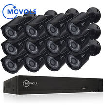 Камера видеонаблюдения MOVOLS, инфракрасная камера безопасности, 12 шт., 2 МП, 1080P, 16 каналов 2024 - купить недорого