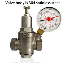 Válvula redutora de pressão de água, em aço inoxidável, com regulador de pressão, redução e alívio 2024 - compre barato