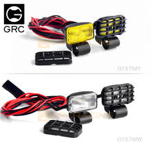 Reflector de coche a Control remoto GRC 1:8/1:10 RC, modelo de simulación de coche, foco Rectangular de 17mm con pantalla, G157MW/Y 2024 - compra barato