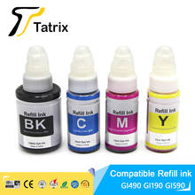 Tatrix For Refill Dye Ink For Canon GI-490 GI-590 GI-190 For Pixma G1000 G1100 G1400 G2000 G2100 G2400 G3000 G3400 G4000 inkjet 2024 - buy cheap