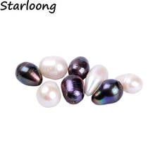 5pcs/lot 13*17mm mix colors white black water drop Natural freshwater Pearl Beads with hole fashion jewelry DIY for bracelet 2024 - buy cheap