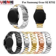 Para samsung gear s2 r732 metal cinta de aço inoxidável para samsung gear s2 r732 fronteira relógio masculino senhoras pulseira de pulso 2024 - compre barato