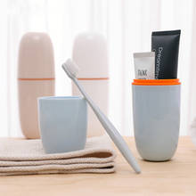 LEDFRE-taza de lavado bucal de plástico para viaje de negocios, juego de taza de lavado de dentífrico portátil, caja de cepillo de dientes, almacenamiento LF71040 2024 - compra barato