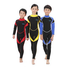 2.5MM Neoprene Wetsuits Kids Swimwears Diving Suits Long Sleeves Boys Girls Surfing Children Rash Guards Snorkel One Pieces 2024 - buy cheap