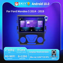 EKIY 6G 128G DSP автомобильное радио мультимедиа 1280*720P 2.5D Blu-Ray IPS экран для Ford Mondeo 2012-2014 навигация GPS стерео no 2 din 2024 - купить недорого
