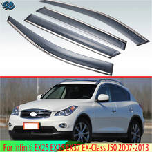 For Infiniti EX25 EX35 EX37 EX-Class J50 2007-2013 Plastic Exterior Visor Vent Shades Window Sun Rain Guard Deflector 4pcs 2009 2024 - buy cheap