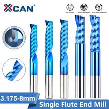 XCAN Milling Cutter 1pc 4/6mm Shank 1 Flute End Mill Carbide End Mill Blue Coating CNC Router Bit Single Flute End Mill 2024 - buy cheap