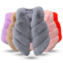 Baby Girls Fur Outerwear 2019 Children Vest Autumn Winter Fashion Thick Warm Faux Fur Environmentally Coats Outwear 3 5 8 Years 2024 - buy cheap