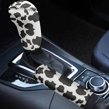 INSTANTARTS Animal Cow Pattern Women's Gear Head Shift Knob Cover Easy to Install Car Accessories Car Hand Brake Gear Cover Hot 2024 - buy cheap