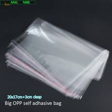 200pcs Clear Resealable BOPP/Po/ Cellophane Bags 20x18+3cm Transparent OPP Self Adhesive Plastic packaging cosmetic Packing bag 2024 - buy cheap