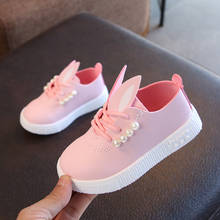 New Spring Children Shoes for Toddler Girls Sneakers Pearl Rabbit Ear Kids Casual Shoes Animal Baby Shoes Fashion Anti-slip 2024 - buy cheap