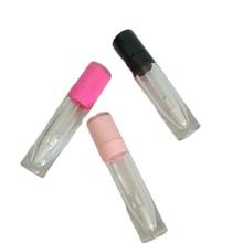 Gloss labial vazio, varinha transparente para lábios, tubo redondo 5.5ml, tampa rosa, embalagem brilho labial, garrafa recarregável 30/50pçs 2024 - compre barato