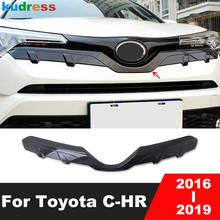 Cubierta de rejilla delantera de motor de fibra de carbono para Toyota C-HR CHR, accesorios de decoración de embellecedor para coche, 2016, 2017, 2018, 2019 2024 - compra barato