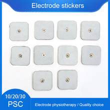 Parches de electrodos para estimulador nervioso Tens EMS, 10 Uds., 4x4cm, autoadherente, Estimulador muscular eléctrico 2024 - compra barato