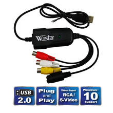 USB 2.0 Audio Video Capture Card Easy to cap Adapter VHS to DVD Video Capture for Windows 10/8/7/XP Capture Video 2024 - купить недорого