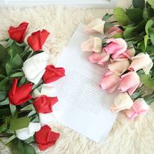 Artificial Flower Moisturizing Feel Rose Real Touch Home Wedding Valentine's Day Party Decoration Gift Photography Props 2024 - купить недорого