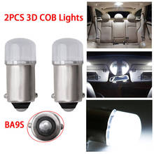 2 pcs Super Bright 12V Car Led Light BA9S Ceramic COB LED Bulbs BA9S T4W Car License Plate Light Reading Lamp White 2024 - buy cheap