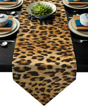 Wild Animald Leopard Tablecloths Tablerunner Decoration Holidays Wedding Vintage Party Table Runner Small Picnic Dinner Dining 2024 - buy cheap
