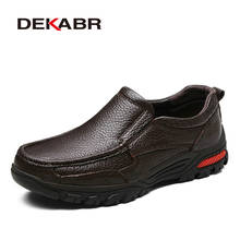 DEKABR Fashion Comfortable Breathable Soft Genuine Leather Loafers Shoes Men High Quality Casual Falts Men Oxfords Size 38-48 2024 - buy cheap