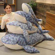 Blue Whale Figurine Toys for Kids Lazy Sleeping Pillows Companion  Airplane Animal Cushion 2024 - buy cheap