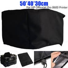 Funda antipolvo de poliéster y algodón para silla de impresora OfficeJet Pro 8600, tela de mesa, forro negro, exterior, gris y plateado, 20x16x12'' 2024 - compra barato