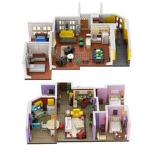 Moc Central Perk New TV Show Monica's Apartment Architecture Building Blocks Bricks For Girl Toys for Kids 2024 - buy cheap