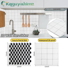 Kaguyahime autoadhesivo mosaico azulejos 3D pegatinas de cocina papel pintado a prueba de agua DIY azulejo Antifouling cocina papel tapiz 2024 - compra barato