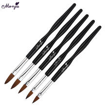 Monja 5pcs Nail Art Acrylic Liquid Powder Carving Flower Shaping Builder Brush Pen Manicure Tool 2024 - купить недорого